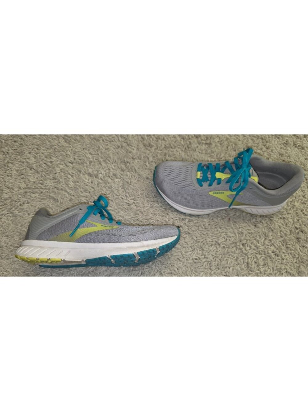 Brooks Transmit 2 Running Shoes Sneakers Grey Lime Women's Size 8